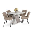 Fémvázas étkezőszék barna T28724