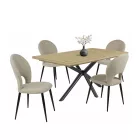 Fémvázas étkezőszék világosbarna T28738