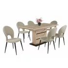 Fémvázas étkezőszék világosbarna T28738