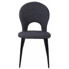 Fémvázas étkezőszék fekete T28739