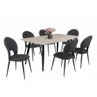 Fémvázas étkezőszék fekete T28739