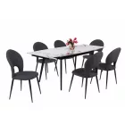 Fémvázas étkezőszék fekete T28739