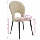 Fémvázas étkezőszék fekete T28739