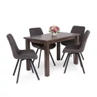 Fémvázas forgó étkezőszék sötétbarna T28750