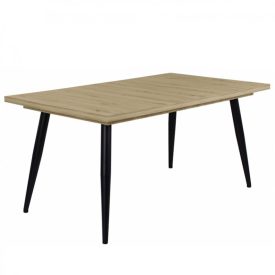   Fa étkezőasztal fekete lábbal Artisan tölgy T28814-2-6979