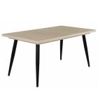 AL-DM Fa étkezőasztal fekete lábbal Artisan tölgy