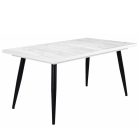 AL-DM Fa étkezőasztal fekete lábbal Artisan tölgy
