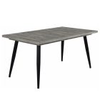AL-DM Fa étkezőasztal fekete lábbal Artisan tölgy