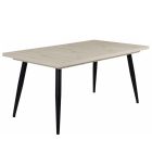 AL-DM Fa étkezőasztal fekete lábbal Artisan tölgy
