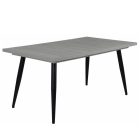 AL-DM Fa étkezőasztal fekete lábbal Artisan tölgy