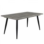 Fa étkezőasztal fekete lábbal Frizo szürke T28814-2-6982