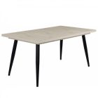 Fa étkezőasztal fekete lábbal Justus tölgy T28814-2-6983