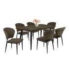 AL-DM Fa étkezőasztal fekete lábbal Katthult