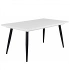 Fa étkezőasztal fekete lábbal Rusztik fehér T28814-2-6985