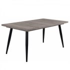 Fa étkezőasztal fekete lábbal San remo tölgy T28814-2-6986