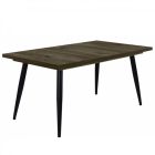 Fa étkezőasztal fekete lábbal Sötét justus tölgy T28814-2-6988