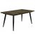 Fa étkezőasztal fekete lábbal Sötét justus tölgy T28814-2-6988