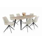 AL-DM Fa étkezőasztal fekete lábbal Viking tölgy