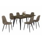 AL-DM Fa étkezőasztal fekete lábbal Viking tölgy