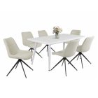 Fa étkezőasztal fehér lábbal Artisan tölgy T28815-2-6990