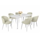 Fa étkezőasztal fehér lábbal Artisan tölgy T28815-2-6990