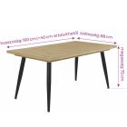 Fa étkezőasztal fehér lábbal Artisan tölgy T28815-2-6990