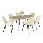 Fa étkezőasztal fehér lábbal Artisan tölgy T28815-2-6990