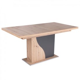 Fa étkezőasztal Artisan tölgy-Matt sötétszürke T28816-2-7001