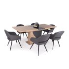 Fa étkezőasztal Artisan tölgy-Matt sötétszürke T28816-2-7001