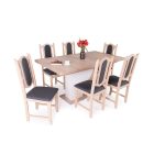 Fa étkezőasztal Artisan tölgy-Matt sötétszürke T28816-2-7001