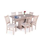 Fa étkezőasztal Artisan tölgy-Matt sötétszürke T28816-2-7001