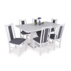 Fa étkezőasztal Artisan tölgy-Matt sötétszürke T28816-2-7001