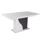Fa étkezőasztal Rusztik fehér – Matt sötétszürke T28816-2-7002