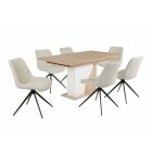 Fa étkezőasztal Sonoma – Rusztik fehér T28816-2-7004