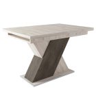 Fa étkezőasztal 120+40x80 Justus tölgy-Iszap tölgy T28817-2-7005