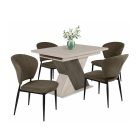 Fa étkezőasztal 120+40x80 Justus tölgy-Iszap tölgy T28817-2-7005