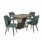 Fa étkezőasztal 120+40x80 Justus tölgy-Iszap tölgy T28817-2-7005