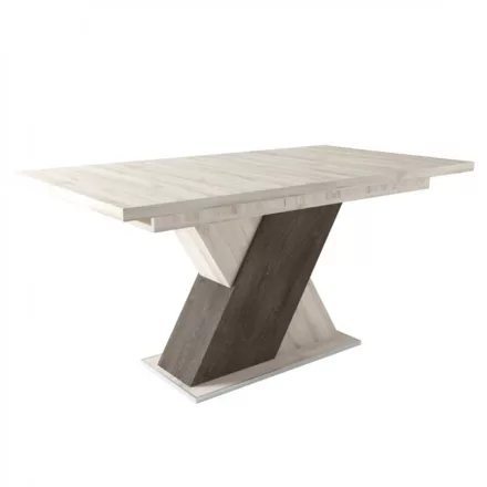 Fa étkezőasztal 160+40x85 Justus tölgy-Iszap tölgy T28818-2-7009