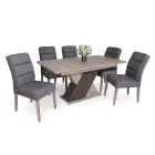 Fa étkezőasztal 160+40x85 Justus tölgy-Iszap tölgy T28818-2-7009