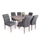 Fa étkezőasztal 160+40x85 Justus tölgy-Iszap tölgy T28818-2-7009