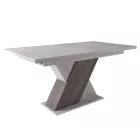 Fa étkezőasztal 160+40x85 Justus tölgy-Iszap tölgy T28818-2-7009