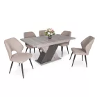 Fa étkezőasztal 160+40x85 Justus tölgy-Iszap tölgy T28818-2-7009