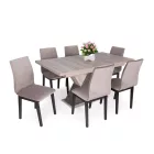 Fa étkezőasztal 160+40x85 Justus tölgy-Iszap tölgy T28818-2-7009