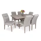 Fa étkezőasztal Sonoma tölgy-Rusztik fehér T28820-2-7015