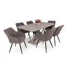 Fa étkezőasztal Sonoma tölgy-Rusztik fehér T28820-2-7015