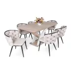 Fa étkezőasztal Sonoma tölgy-Rusztik fehér T28820-2-7015