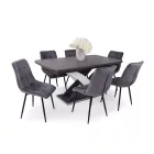 Fa étkezőasztal Sonoma tölgy-Rusztik fehér T28820-2-7015