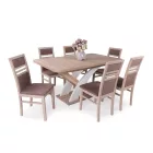 Fa étkezőasztal Sonoma tölgy-Rusztik fehér T28820-2-7015