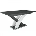 Fa étkezőasztal Matt sötétszürke-Rusztik fehér T28820-2-7017