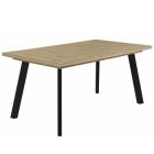 Fa étkezőasztal fekete lábbal Artisan tölgy T28825-2-7041